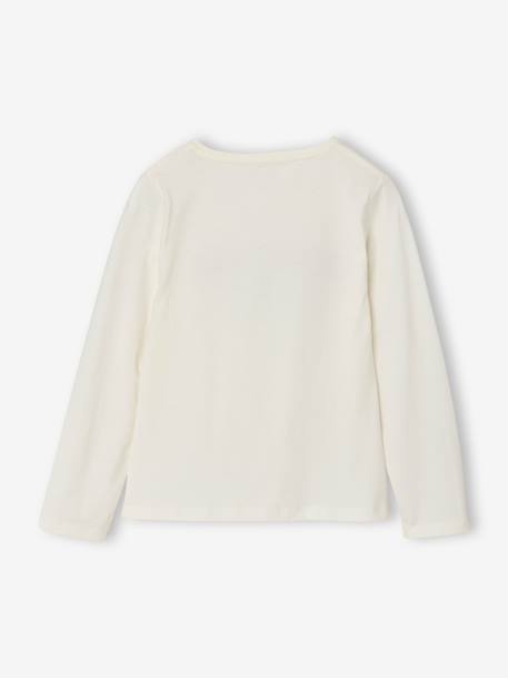 T-shirt manches longues fille écru 2 - vertbaudet enfant 