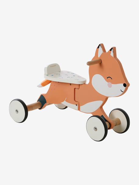 Porteur renard en bois FSC® orange 3 - vertbaudet enfant 