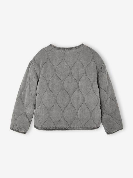 Veste matelassée fille doublée sherpa anthracite+rose 2 - vertbaudet enfant 