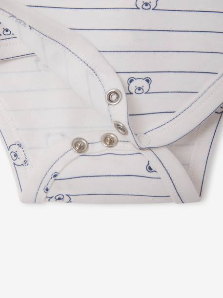 Lot de 3 bodies naissance garçon manches longues bleu 8 - vertbaudet enfant 