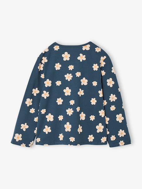 T-shirt manches longues fille écru+gris+marine 8 - vertbaudet enfant 