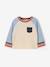 T-shirt manches longues bébé garçon bleu grisé+vanille 1 - vertbaudet enfant 