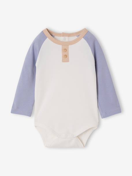 Lot de 2 bodies naissance manches longues col polo gris chiné 4 - vertbaudet enfant 