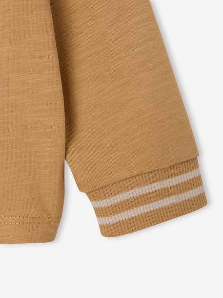 T-shirt à capuche manches longues bébé garçon ocre 3 - vertbaudet enfant 