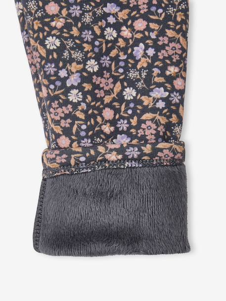 Legging fille doublé maille polaire bois de rose+chocolat+encre+gris foncé+gris imprimé+marron imprimé 14 - vertbaudet enfant 
