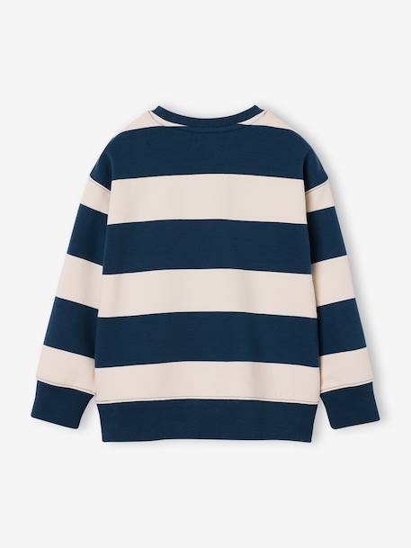 Sweat garçon col rond marine+noisette+pistache 4 - vertbaudet enfant 