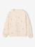 Sweat fille manches longues écru+rose pâle 1 - vertbaudet enfant 