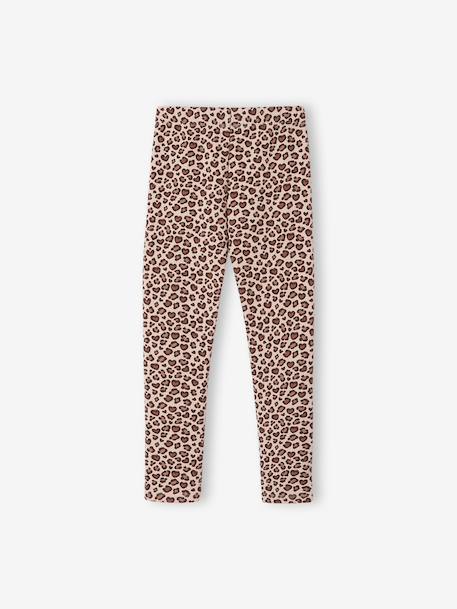 Legging fille doublé maille polaire bois de rose+chocolat+gris imprimé+marron imprimé 16 - vertbaudet enfant 