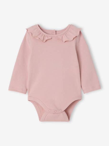Lot de 2 bodies naissance manches longues à col rose pâle 3 - vertbaudet enfant 