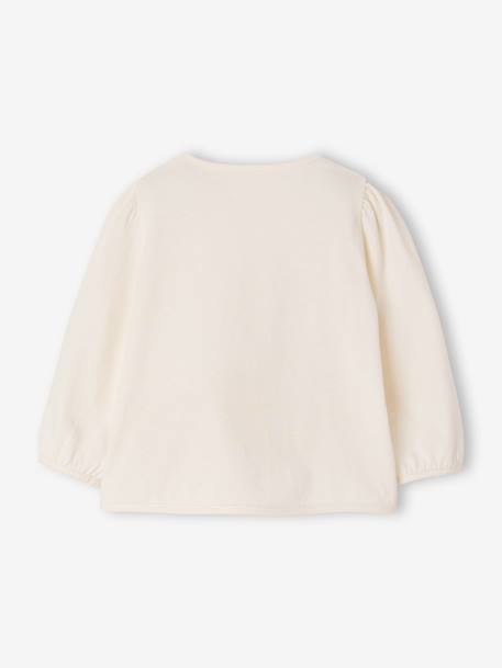 T-shirt manches longues bébé fille écru 4 - vertbaudet enfant 