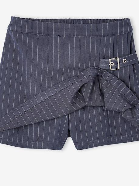 Jupe-short plissée fille anthracite+marine 13 - vertbaudet enfant 