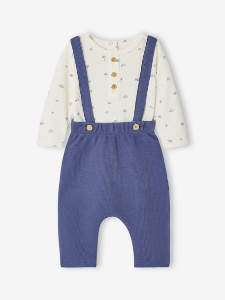 Ensemble body et pantalon bébé bleu moyen 1 - vertbaudet enfant 