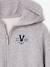Sweat à capuche zippé fille gris chiné 3 - vertbaudet enfant 