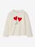 T-shirt manches longues fille écru+rose poudré 3 - vertbaudet enfant 