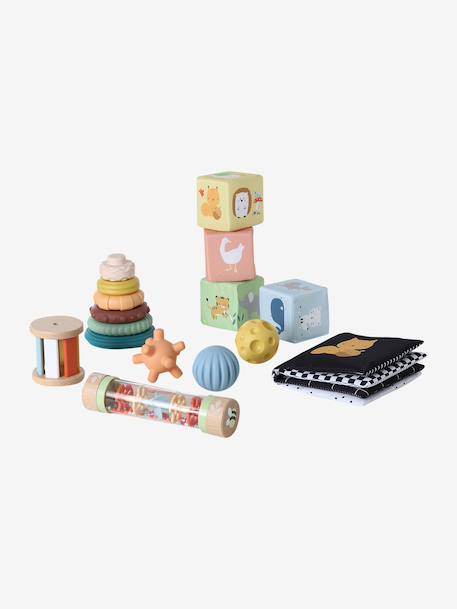 Coffret 6 jouets d’éveil bois FSC® multicolore 2 - vertbaudet enfant 
