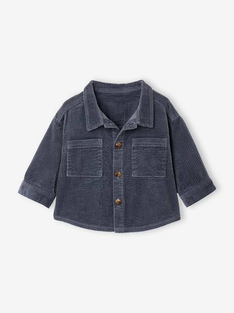 Surchemise bébé garçon bleu grisé 1 - vertbaudet enfant 