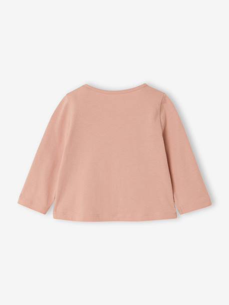 Lot de 3 T-shirts Basics bébé manches longues rose poudré+vieux rose 8 - vertbaudet enfant 