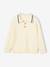 Pull polo fille manches longues écru 1 - vertbaudet enfant 