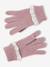 Ensemble fille bonnet, snood et gants en tricot rose pâle 3 - vertbaudet enfant 