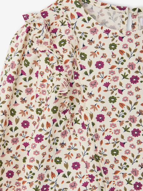 Robe courte fille manches longues ivoire+vanille 3 - vertbaudet enfant 