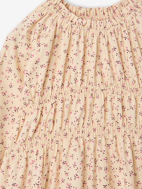 Robe courte fille manches longues cannelle+écru 6 - vertbaudet enfant 