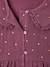 Chemise fille gaze de coton col brodé écru+prune 9 - vertbaudet enfant 