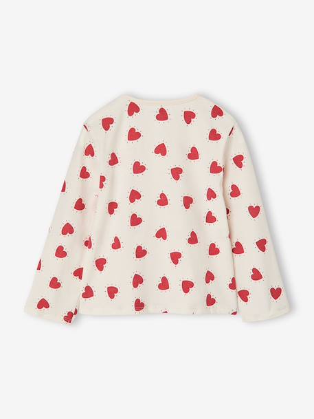 T-shirt manches longues fille écru+gris+marine 2 - vertbaudet enfant 