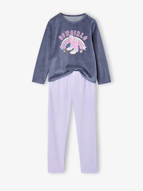 Lot de 2 pyjamas fille bleu ardoise 3 - vertbaudet enfant 