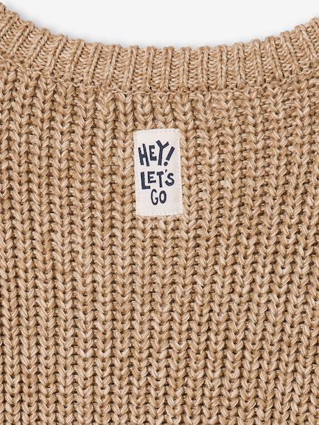 Pull col rond garçon beige chiné 6 - vertbaudet enfant 