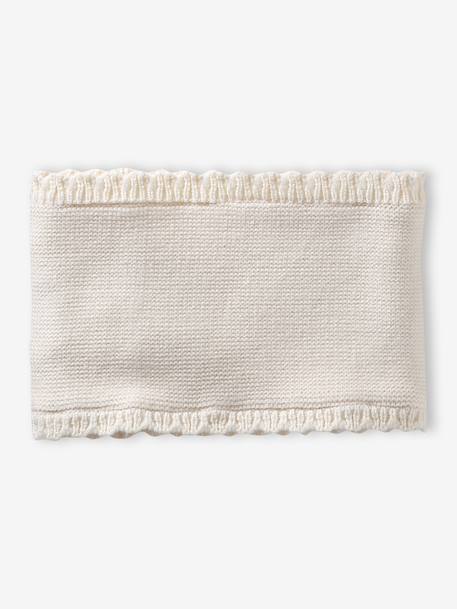 Ensemble bébé fille tricot bonnet snood moufles écru 4 - vertbaudet enfant 