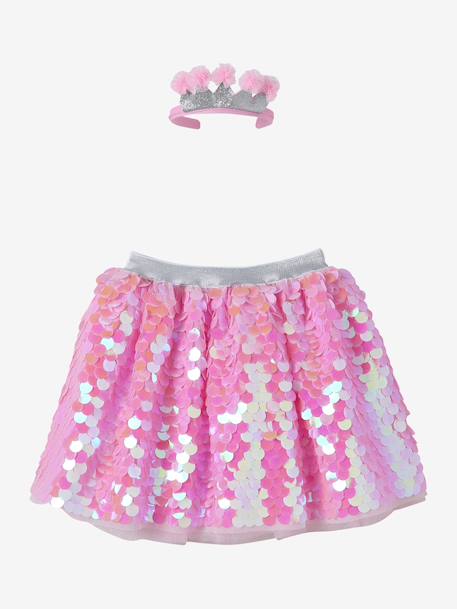 Jupon de déguisement + couronne rose 1 - vertbaudet enfant 