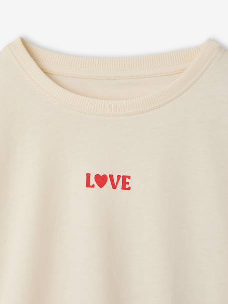 T-shirt manches longues fille anthracite+écru+vieux rose 6 - vertbaudet enfant 
