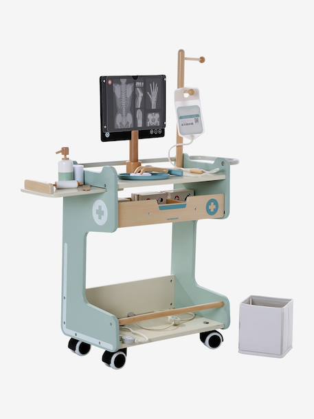 Chariot médical en bois FSC® bois 1 - vertbaudet enfant 