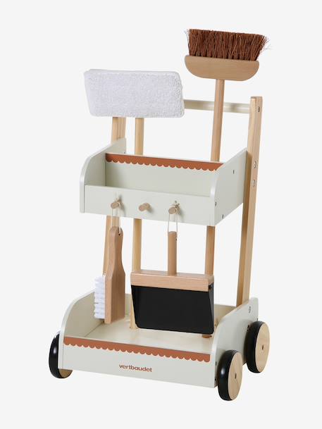 Chariot de ménage en bois FSC® écru 4 - vertbaudet enfant 