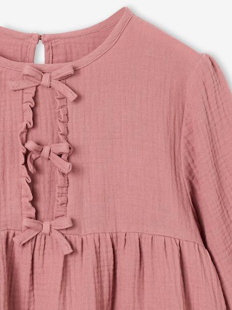 Blouse manches longues fille blush+écru 5 - vertbaudet enfant 