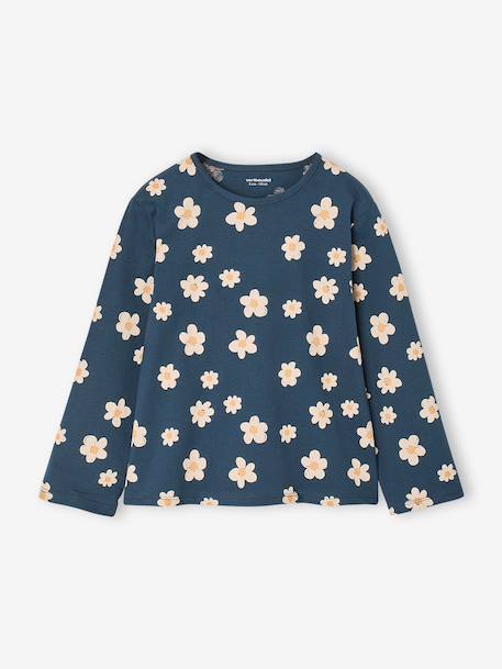 T-shirt manches longues fille écru+gris+marine 7 - vertbaudet enfant 