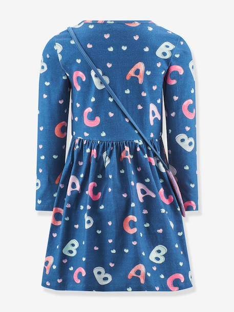 Robe avec lettres et sac fille Happy Girls bleu moyen 2 - vertbaudet enfant 
