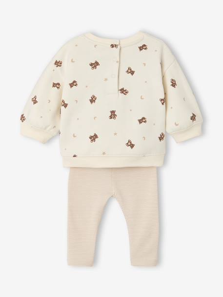 Ensemble sweat et pantalon bébé garçon écru 4 - vertbaudet enfant 