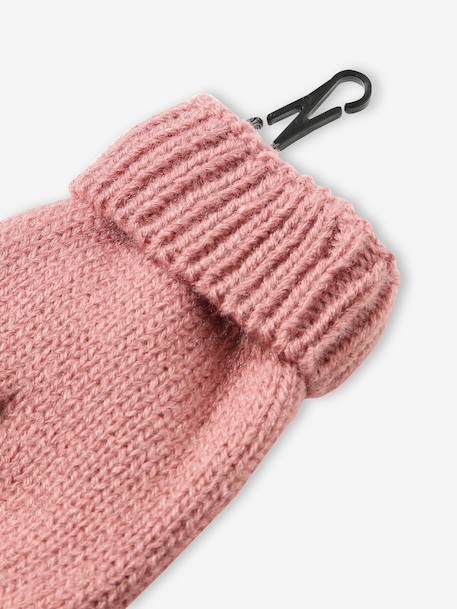 Ensemble fille tricot bonnet, snood et mitaines rose 7 - vertbaudet enfant 