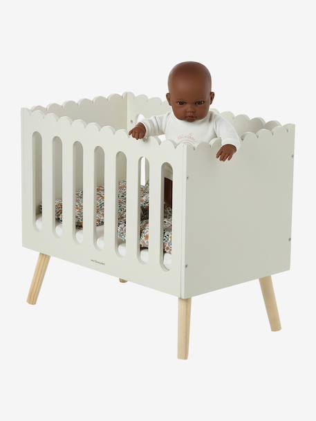 Lit poupon feston en bois FSC® blanc 2 - vertbaudet enfant 