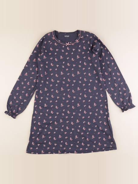 Chemise de nuit coton - 12 ans Bleu 1 - vertbaudet enfant 