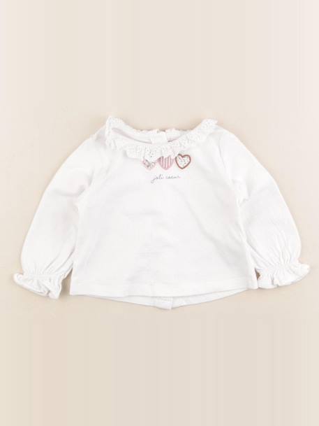 Tee-shirt - 6 mois Blanc 1 - vertbaudet enfant 