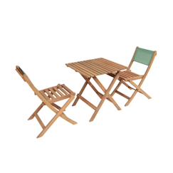 Table de jardin bistrot enfant bois d'acacia + 2 assises - elise  - vertbaudet enfant