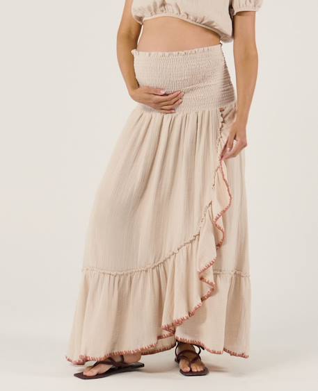 Robe jupe de maternité 2 en 1 laila Beige 4 - vertbaudet enfant 