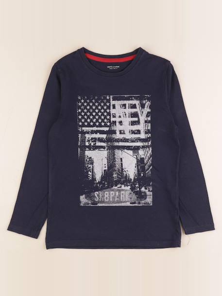 Tee-shirt - 8 ans Bleu 1 - vertbaudet enfant 