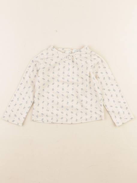 Tee-shirt - 12 mois Beige, bleu 1 - vertbaudet enfant 
