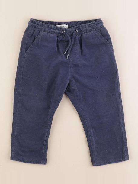 Pantalon doublé - 12 mois Bleu 1 - vertbaudet enfant 