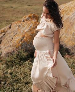 Vêtements de grossesse-Robe jupe de maternité 2 en 1 laila