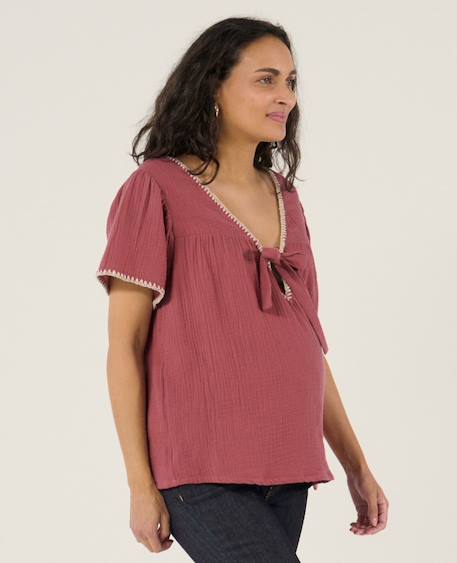Blouse et chemise allaitement soraya Beige+Prune 8 - vertbaudet enfant 