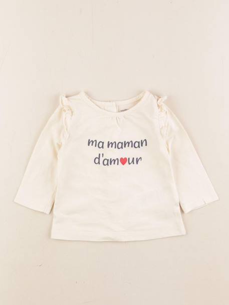 Tee-shirt - 3 mois Beige 1 - vertbaudet enfant 